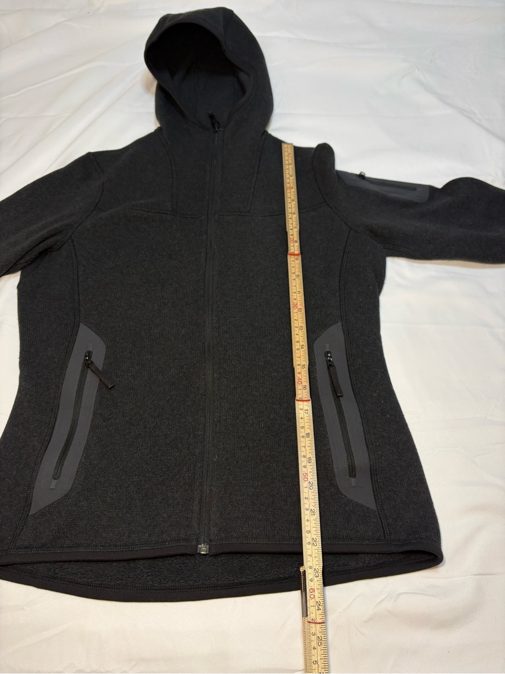 Arc'teryx Covert Hoody Full-Zip Fleece Jacket Women's Gray Black Charcoal - Picture 5 of 10